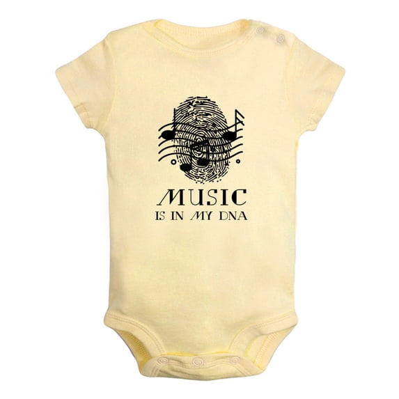 Baby Music Is In My DNA Funny Rompers Newborn Cute Musician Bodysuit Infant Jumpsuits Childs Graphic One-Piece Outfits