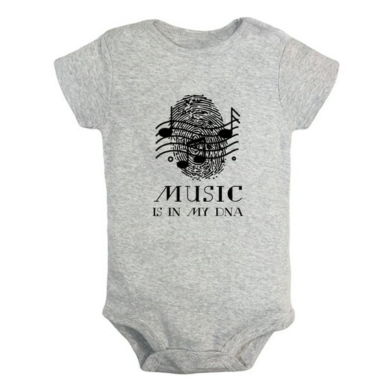 Baby Music Is In My DNA Funny Rompers Newborn Cute Musician Bodysuit Infant Jumpsuits Childs Graphic One-Piece Outfits