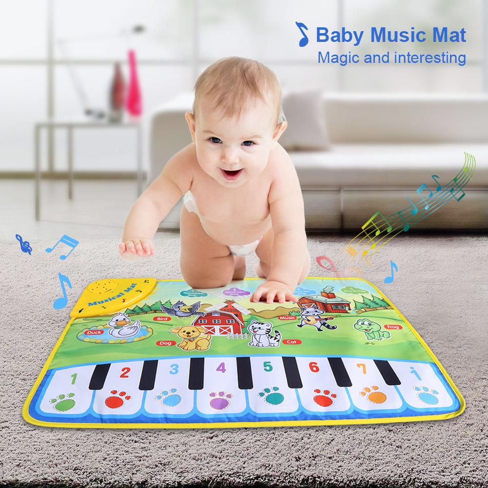 Baby Music Mat Children Crawling Piano Carpet Educational Musical Toy Kids Gift Baby Music Carpet - image 1 of 5