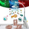 thumbnail image 1 of Baby Musical Crib Mobile with Night Lights, Nursery Musical Mobile Toy for Bassinets Toys, Hanging Rotating Animals Rattles, Stars Projection, Cartoon Rattles for Newborn Babies Boy Girl 0-24 Months, 1 of 7