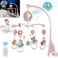 thumbnail image 1 of Baby Musical Crib Mobile with Projector Night Light Cartoon Rattles and Remote for Infant Boys Girls, 1 of 13