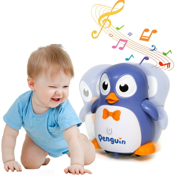 Baby Musical Penguin Toys for 0-3 3-6-12 Months Infants Tummy Time Toys Newborn Development Music Crawling Walking Toys 1 2 3 Year Old Boys Girls Birthday