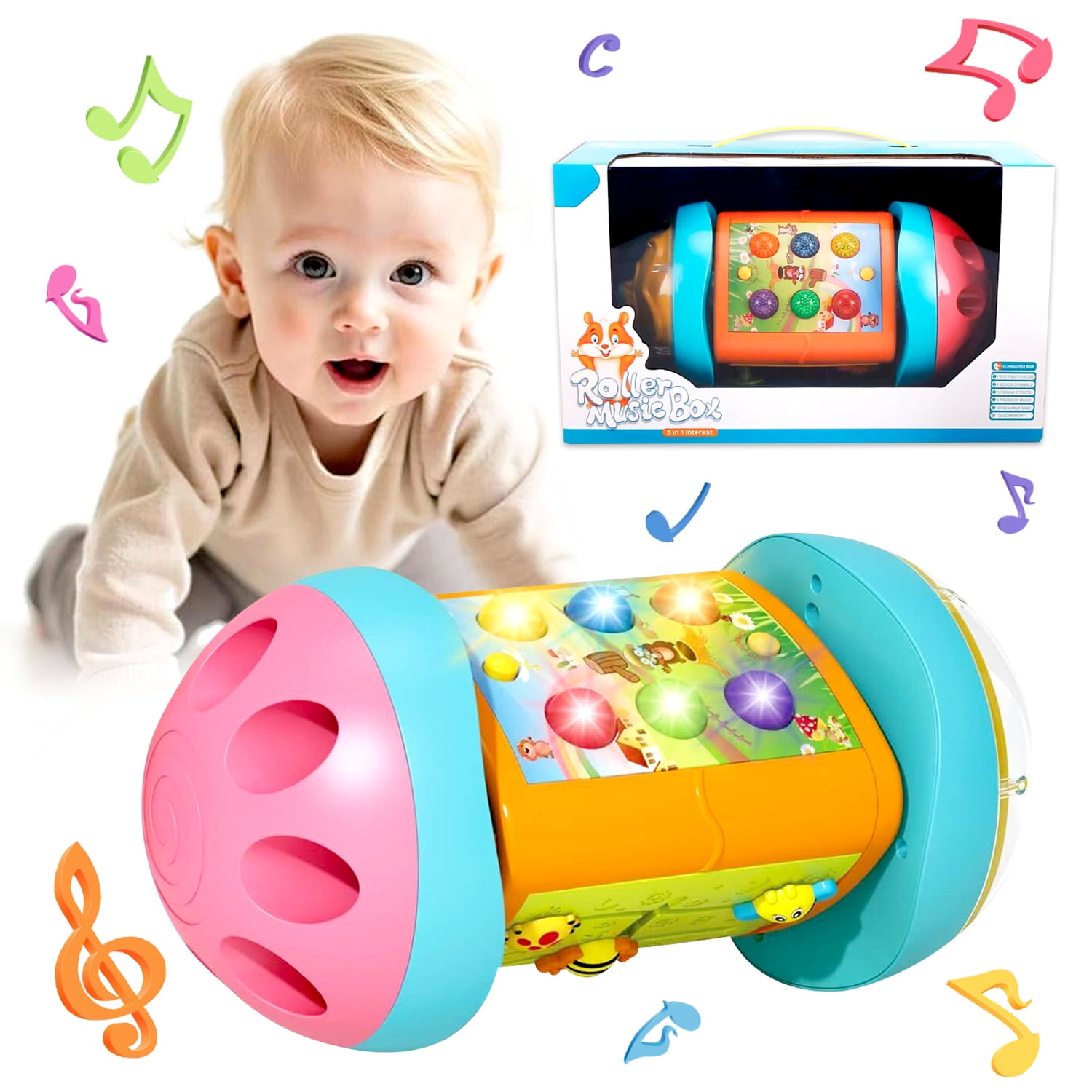 StyleCarry Crawling Baby Toys for 1 Year Old, Musical Baby Toys for 12 24 Months, Learning Toys