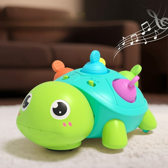 Baby Musical Toys, Infant Crawling Toys, Sound And Light Educational Baby Toy With Teething Silicone, Multi-Stage Sensory Development Toy For 0-18 Months, Safe Non-Toxic Plastic Material