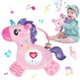 thumbnail image 1 of Baby Musical Toys for 1 Year Old, Infant Newborn Toys for 0 3 6 9 12+ Months for Baby Boy Girl Gifts, Light-Up Tummy Play Time Infant Toys, Pink, 1 of 5