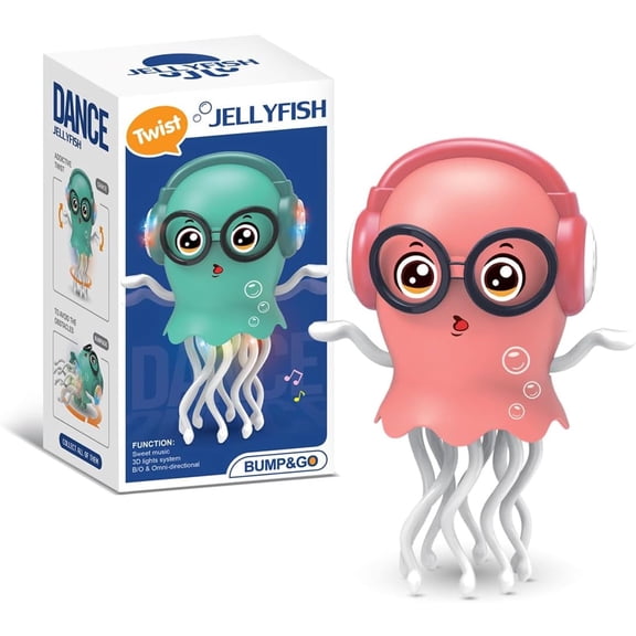 Baby Musical Toys with Light Up for Toddlers 1 2 3, Magic Dancing Jellyfish Infant Toys 12-18 Month, Educational Interactive Toys for Babies, Gifts Toys for Kids