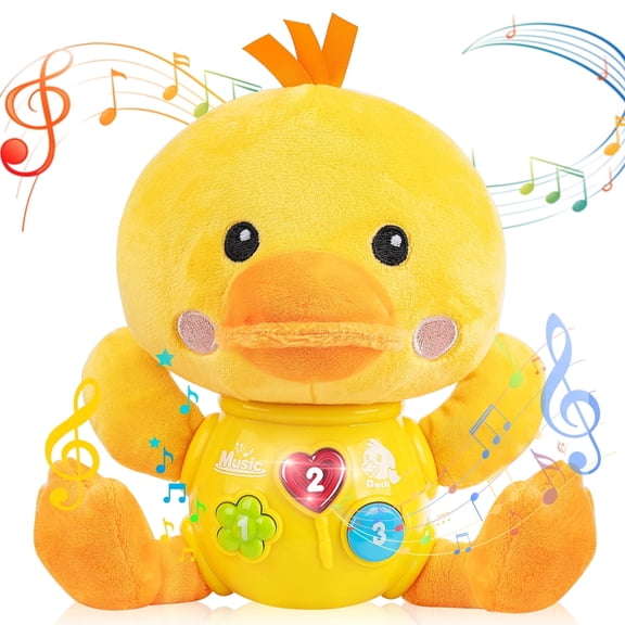 Baby Musical Yellow Duck Toy Newborn Crawling Tummy Time Toys Gift for 6-18 Month