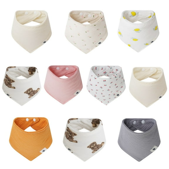 Baby Muslin Bandana Bibs Baby Drool Bibs 8Pack 100% Cotton Ultra Soft Super Absorbent Bandana Bibs for Unisex Boys Girls for Teething and Drooling