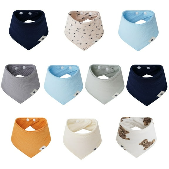 Baby Muslin Bandana Bibs Baby Drool Bibs 8Pack 100% Cotton Ultra Soft Super Absorbent Bandana Bibs for Unisex Boys Girls for Teething and Drooling