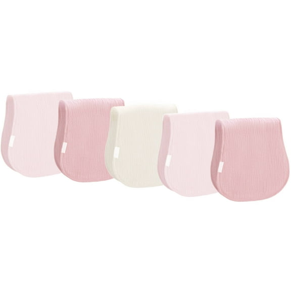 Baby Muslin Burp Cloths Sets for Unisex - 5 Pack Large Cotton Burping Clothes for Baby Girls and Boys, Newborn Essentials Must Haves