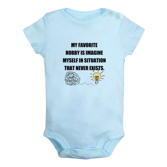 Baby My Favorite Hobby Is Imagine Myself In Situation That Never Exists Funny Rompers Newborn Baby Bodysuits Infant Jumpsuits Kids Cotton Graphic One-Piece Outfits