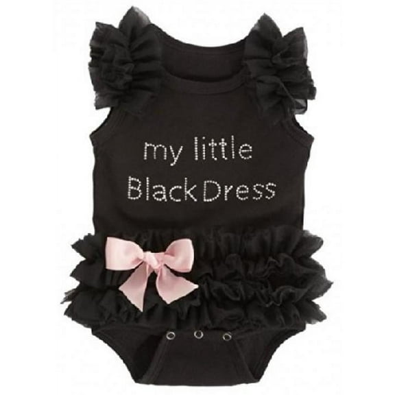 Baby My Little Black Dress Onesie, Black,(0-6 Months)