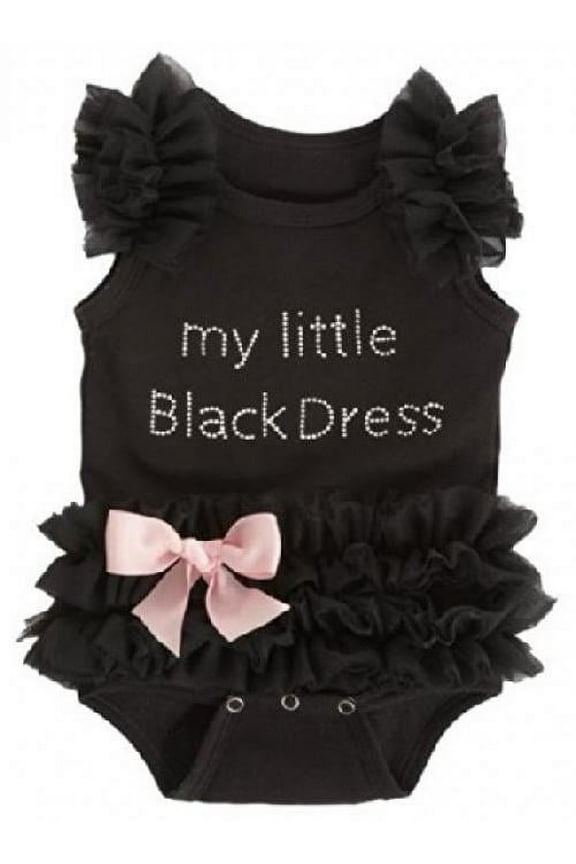 Baby My Little Black Dress Onesie, Black,(0-6 Months)