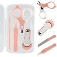 thumbnail image 1 of Baby Nail Kit, Baby Manicure Kit and Pedicure kit with Baby Nail Clipper, Scissor, Baby Nail File & Tweezer for Newborn, Infant & Toddler, Perfect for Mothers Day Gifts(Pink&White), 1 of 7