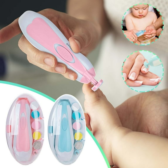Baby Nail Trimmer under $5! Yannianjz Baby Nail Trimmer, Electric Nail File for Newborn Infant Toddler, Safe Nail Grinder with LED Light, Quiet Nail Care Kit with Replacement Pads