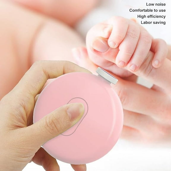 Baby Nail Trimmer Electric, Baby Nail File, Low Noise Safe Nail Clippe with 6 Replacement Heads Help Smooth out Rough Nail Edges and Prevent Babies from Scratching Their Delicate Skin