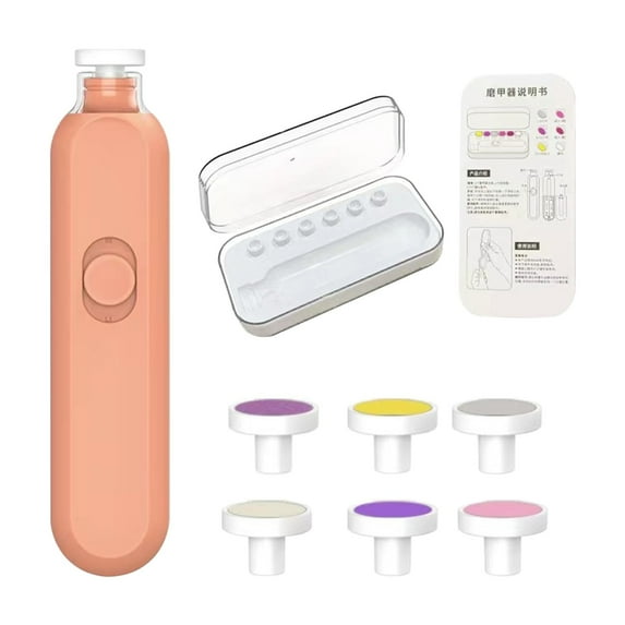 Baby Nail Trimmer, Electric Nail File Kit, 6 Grinding Heads, Quiet Operation, Safe for Newborns, Toddlers, Kids, USB Rechargeable