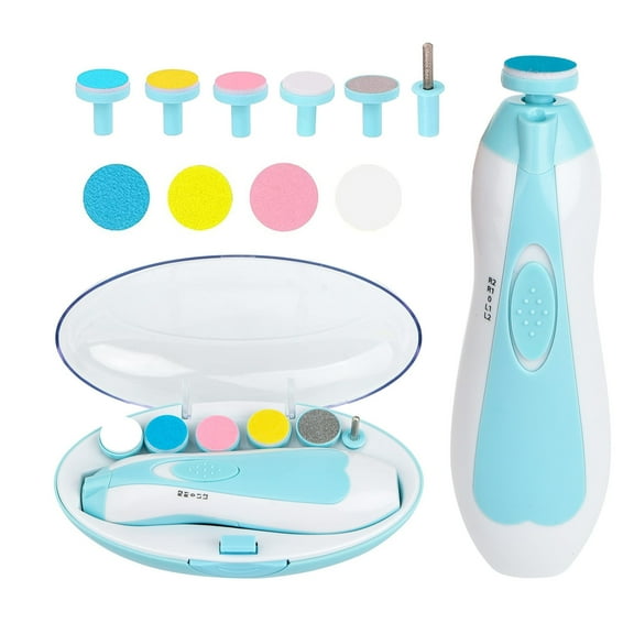 Baby Nail Trimmer Electric, Safe Baby Nail File with Light and 6 Grinding Pads for Newborn Toddler Toes and Fingernails,Baby Nail Trimmer Infant Nail File Electric (Pink)