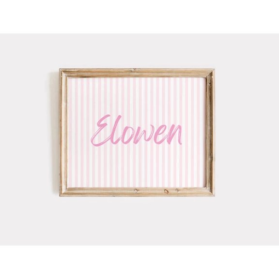 Baby Name Monogram Wall Art Print, Style Nursery Decor