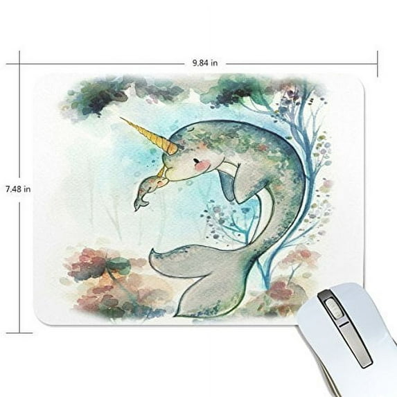 Baby Narwhal Mouse pads Gaming Mouse Pad 9.84x7.87 inches