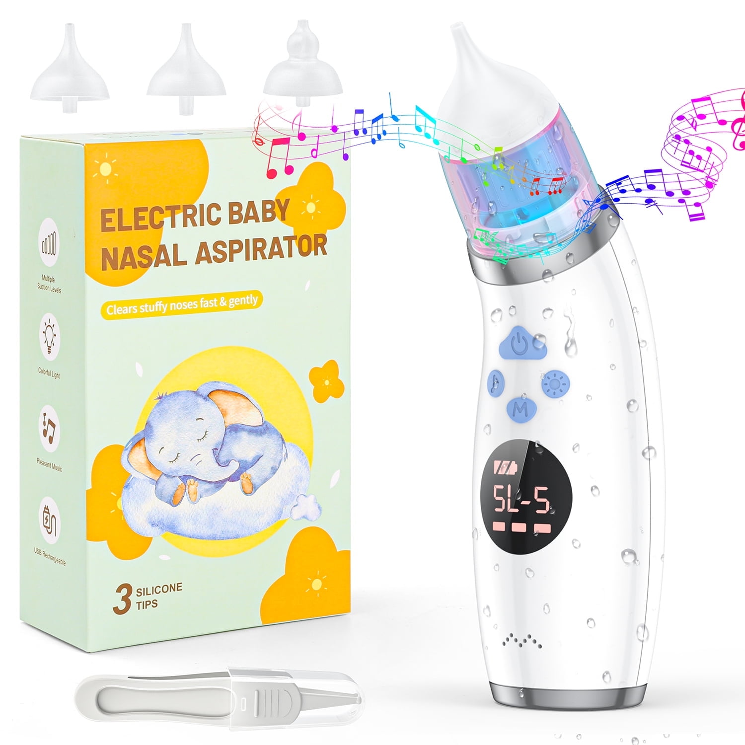 Nettoyant Nasal électrique Rechargeable Pour Bébés Et Enfants Rince-nez