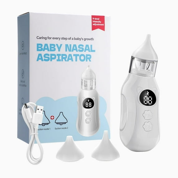 Baby Nasal Aspirator, Electric Nose Sucker for Babies, Toddler Nose Cleaner with 9 Adjustable Suction Levels, Soft & Safe for Delicate Noses