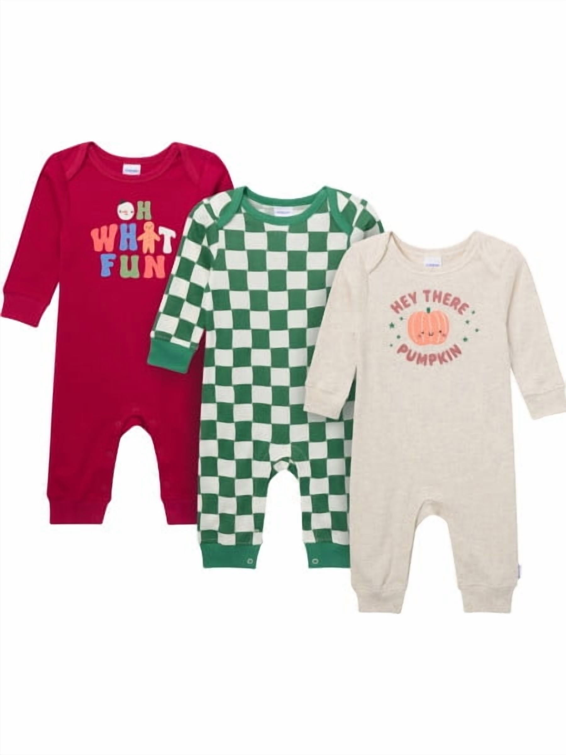 Baby Neutral Onesies Brand 3-Pack Footless Pajama Set