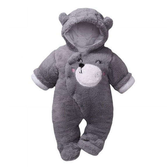 Baby Newborn Baby Snowsuit Onesie Winter Coat Warm Bear Footie Romper for Infant Girls Boys