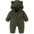 thumbnail image 1 of Baby Fluffy Cute Cartoon Animal Outfit Hooded Jumpsuit Romper Baby Girl Outfits for Little Girl 9-12 Months, 1 of 5
