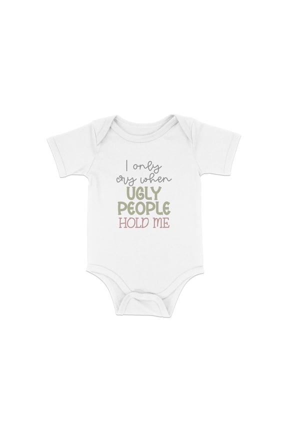 Baby Newborn Gift Fun Bodysuits With Humorous Crying Quote Bodysuits (6M, White)