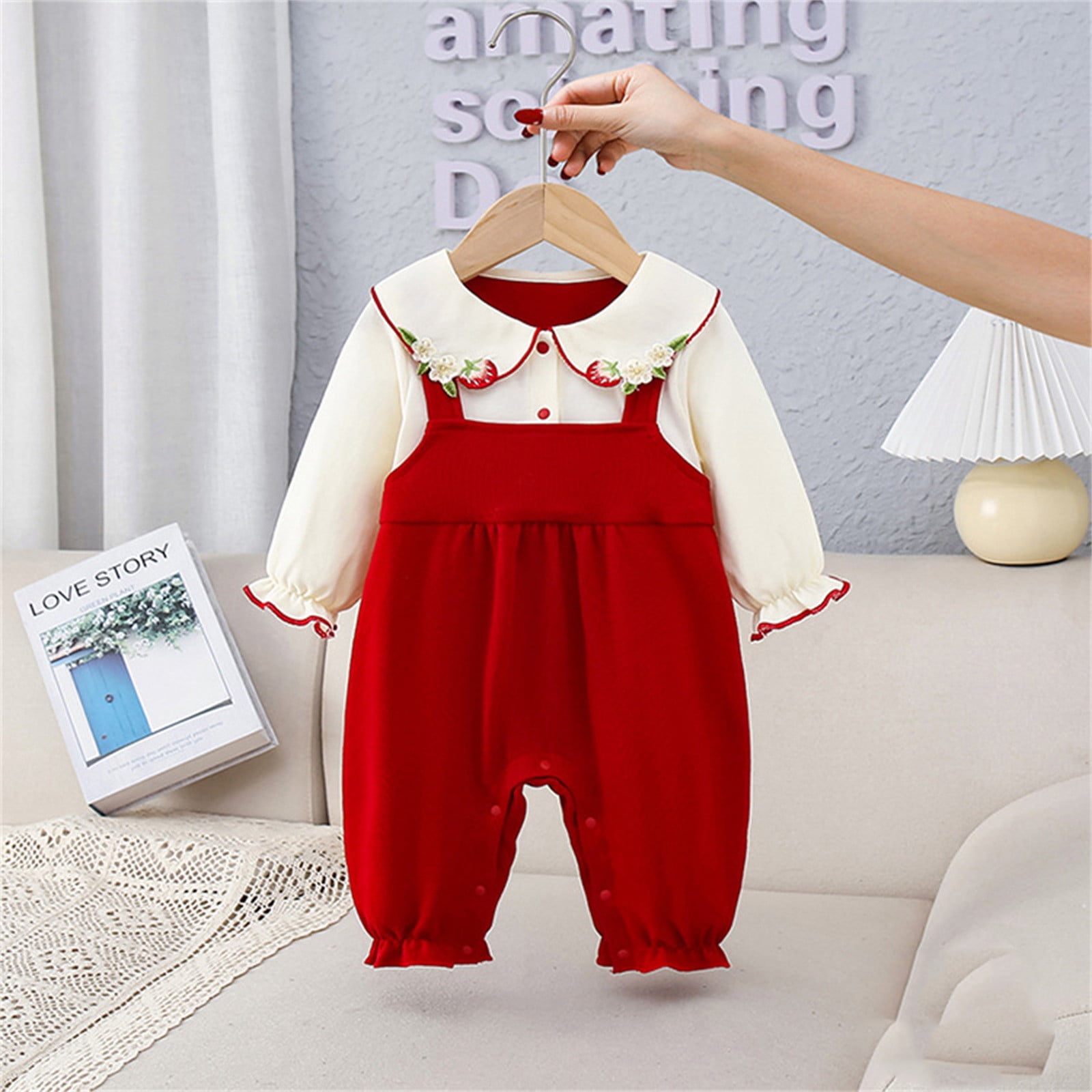 Lamuusaa Newborn Baby Girl New Year Outfit ''Happy New Year 4 thumbnail image
