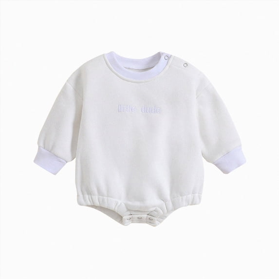 Baby Newborn Romper ClothesCotton Infant Newborn Baby Boy Girl Spring Fall Clothes Long Sleeve Bubble Sweatshirt Romper Cute Infant Outfit,bubble sweatshirt romper 12-18 Months