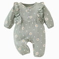 thumbnail image 1 of Baby Newborn Romper ClothesCotton Infant Western Baby Cowboy Clothes Neutral Fall Romper Outfit For Boy Girl Infant Print Jumpsuit,neutral romper 18-24 Months, 1 of 9