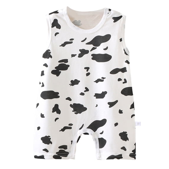 Baby Newborn Romper ClothesCotton for 18-24 Months Infant Sleeveless Summer For Babies 1 18 Months Old Both Boys And Girls Closed Crotch And A Coat