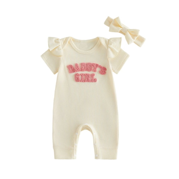 Baby Newborn Romper ClothesCotton for 6-12 Months Preemie Baby Girls Summer Comfortable And Breathable Bodysuits Cute Letter Print Bodysuits