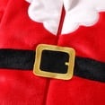 thumbnail image 1 of Baby Newborn Santa Christmas Hood Onesie Infant Toddler Zipper Jumpsuit, 1 of 9