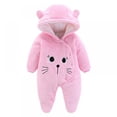 thumbnail image 1 of Baby Newborn Snowsuit Onesie Winter Coat Romper for Infant Girls Boys 8-12 Months, 1 of 5