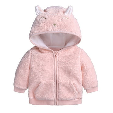 Baby Winter Jacket with Hooded Soft Lightweight Cute Cartoon Printed Solid Baby Girl Outfits for Baby Boys 0-3 Months