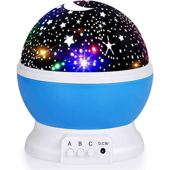 Baby Night Light Star Projector Moon Novelty Toys Glow in The Dark Toys for Baby Children Sleeping Gift (Blue)