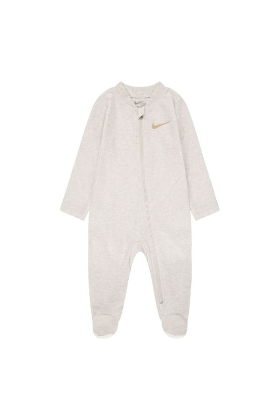 Baby Nike Essentials One Piece Coverall Color: Pale Ivory Heather Size: 3 MONTHS