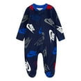 thumbnail image 1 of Newborn Baby Nike Logo Full-Zip Footed One Piece Coverall Color: Midnight Navy Size: 9 MONTHS, 1 of 4