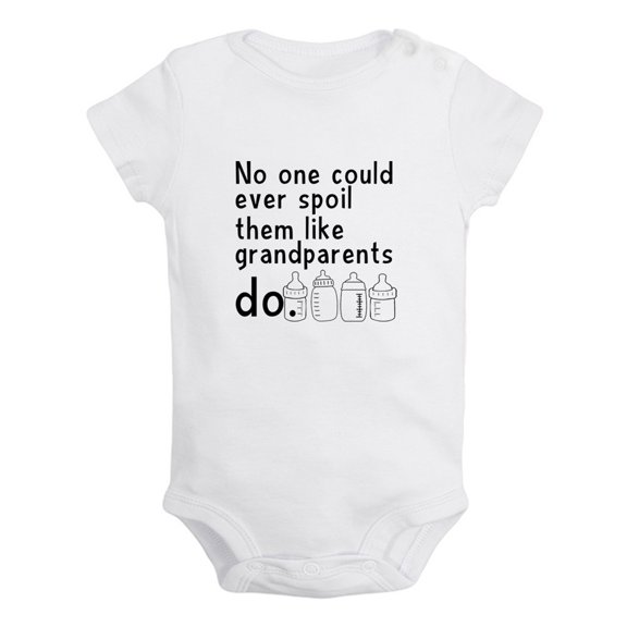 Baby No One Could Ever Spoil Them Like Grandparents Do Funny Rompers Newborn Baby Bodysuits Infant Jumpsuits Kids Cotton Graphic One-Piece Outfits