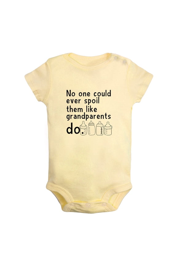 Baby No One Could Ever Spoil Them Like Grandparents Do Funny Rompers Newborn Baby Bodysuits Infant Jumpsuits Kids Cotton Graphic One-Piece Outfits