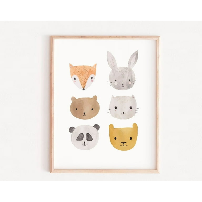 Baby Nursery Print Little Animals Nursery Decor Cute Kids Poster