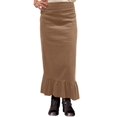 thumbnail image 1 of Baby'O Women's Corduroy Ruffled Bottom Midi Prairie Skirt, 1 of 8