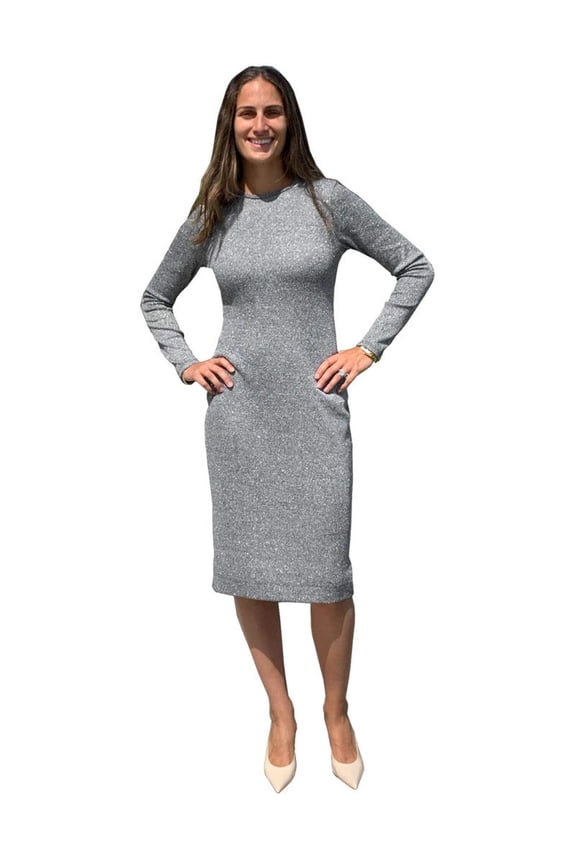 Baby'O Women's Lurex Knit Layering Shell Dress