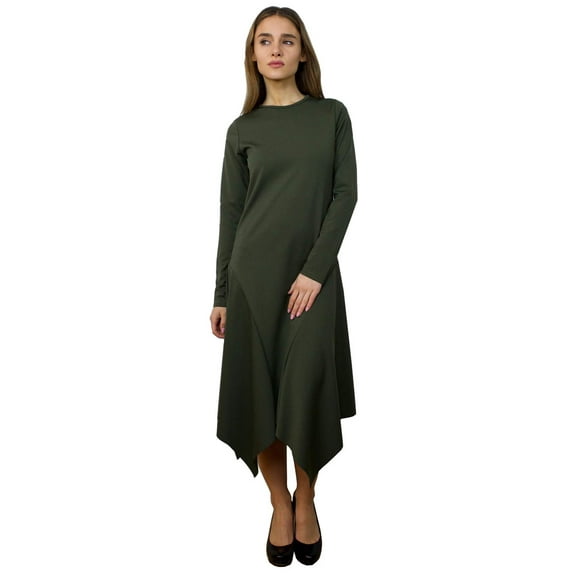 Baby'O Women's Silky Ponte Handkerchief Dress