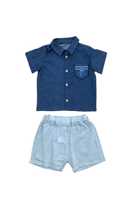 Baby Octopus 2-Piece Shirt & Shorts Set