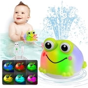 Baby Octopus Bath Toy Light Up Sprinkler Toy Bath Frog Bathtub Fountain Spray Toy for Kids   Pool Toys for Toddlers Ages 3+