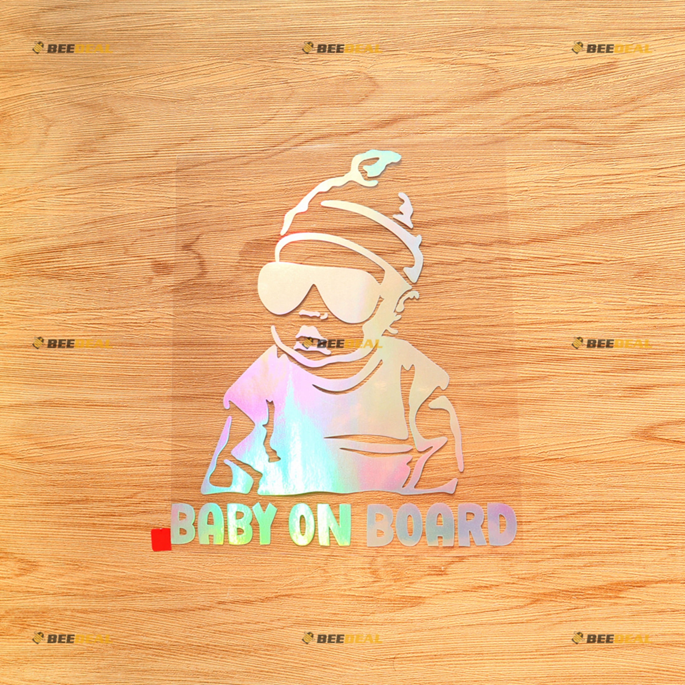 "Baby Up In This Btch" Funny Parody Vinyl Decal Sticker - 9" X 2.5", White & Other Colors